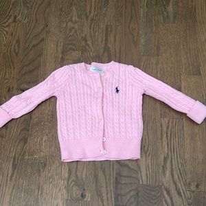 Ralph Lauren pink cardigan with buttons size 12 months